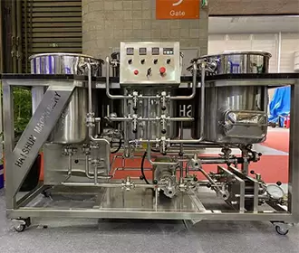 Cervejaria 1BBL 3 vasos com tanque de líquido quente com aquecimento elétrico para fabricação de cerveja em casa